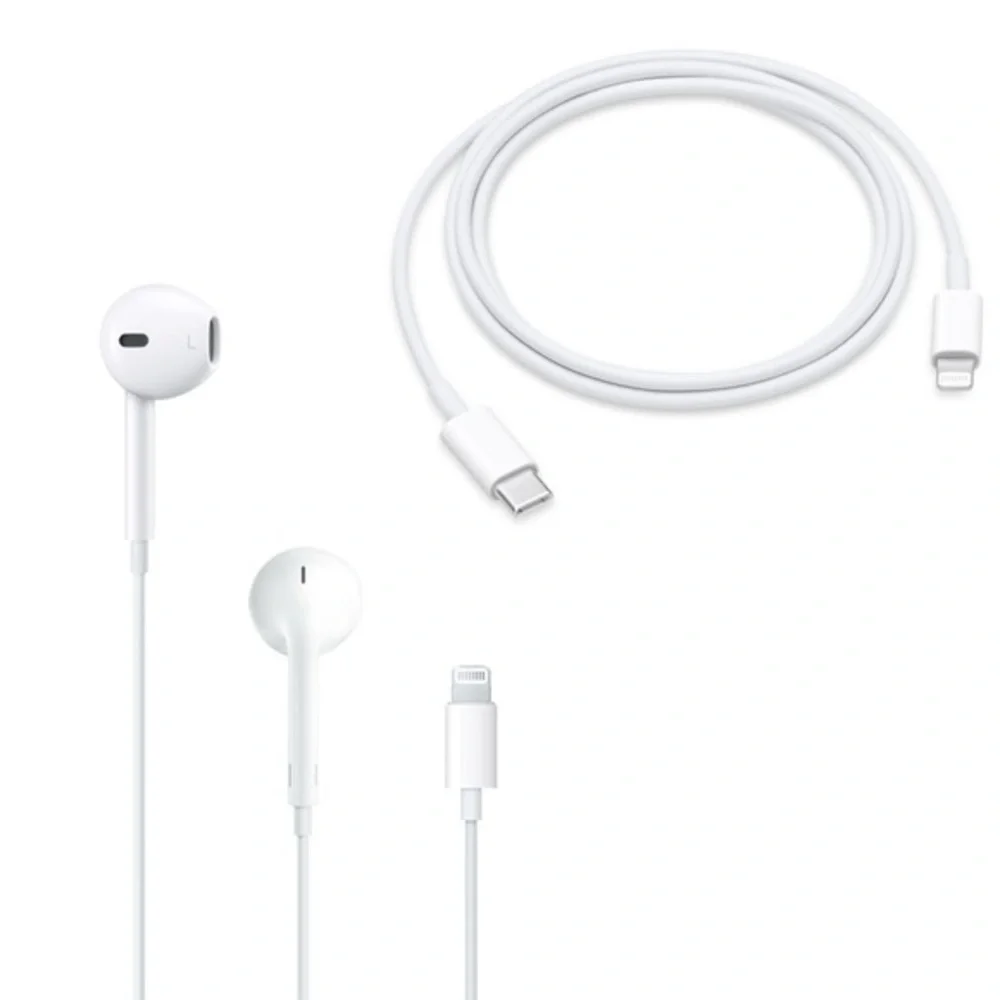 Apple Lightning Connector Charger and Earbuds Bundle